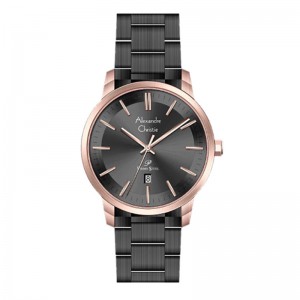 Alexandre Christie AC 1030 Rosegold Black Steel Man MDBBRBA